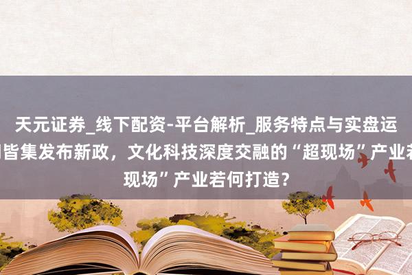 天元证券_线下配资-平台解析_服务特点与实盘运作 两部门皆集发布新政，文化科技深度交融的“超现场”产业若何打造？