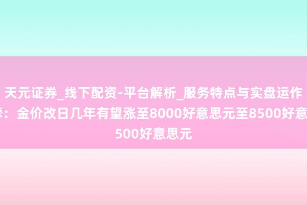 天元证券_线下配资-平台解析_服务特点与实盘运作 小摩：金价改日几年有望涨至8000好意思元至8500好意思元