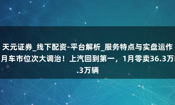 天元证券_线下配资-平台解析_服务特点与实盘运作 1月车市位次大调治！上汽回到第一，1月零卖36.3万辆