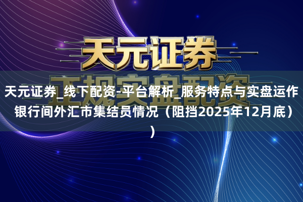 天元证券_线下配资-平台解析_服务特点与实盘运作 银行间外汇市集结员情况（阻挡2025年12月底）
